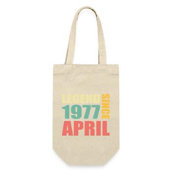 46e anniversaire Avril Né en 1977 Idée cadeau - Sac à bouteille - nature - Devant