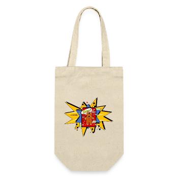 Elsässer Pop ART - Geschenkbeutel für Flaschen - Natur - Vorne