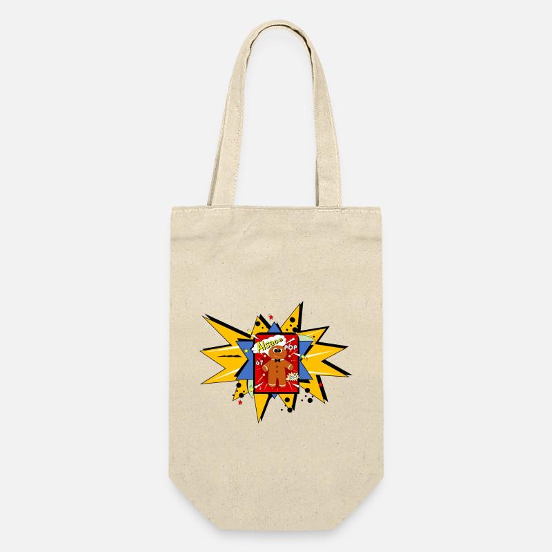 Elsässer Pop ART - Geschenkbeutel für Flaschen - Natur