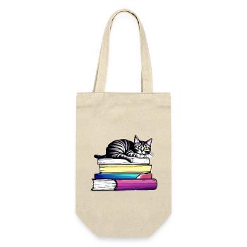 Reading Books Male Cat Cat Book Kitten - Gift Bag for Bottles - nature - Front