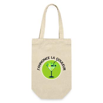annonce couleur vert mojito morito alcool humour - Sac à bouteille - nature - Devant