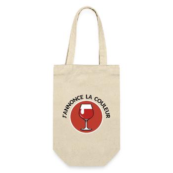 annonce couleur vin rouge alcool humour tenir tien - Sac à bouteille - nature - Devant