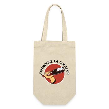 annonce couleur vin rouge alcool humour tenir tien - Sac à bouteille - nature - Devant