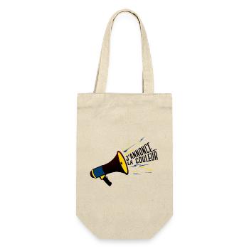 porte voix annonce couleur elcair humour 304 B - Sac à bouteille - nature - Devant