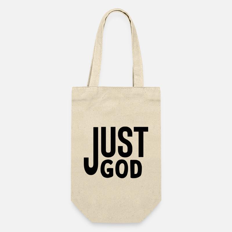 Just God - Geschenkbeutel für Flaschen - Natur