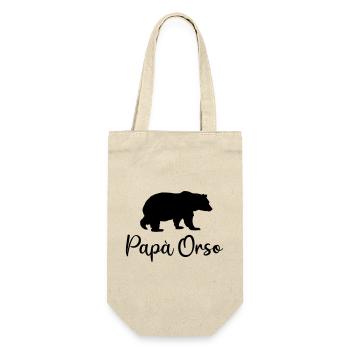 Papa Père Ours Cadeau d’anniversaire Italie Drôle - Sac à bouteille - nature - Devant