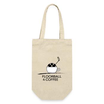 Floorball Unihockey FLOORBALL & COFFEE Floorballer - Gift Bag for Bottles - nature - Front