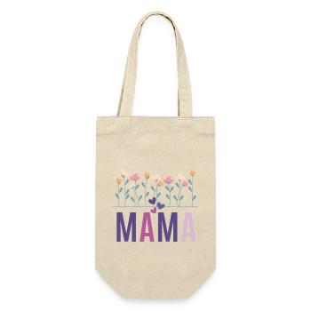 Mama Muttertag T-Shirt - Geschenkbeutel für Flaschen - Natur - Vorne