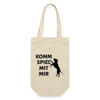 Dog Hund - Geschenkbeutel für Flaschen - Natur - Vorne