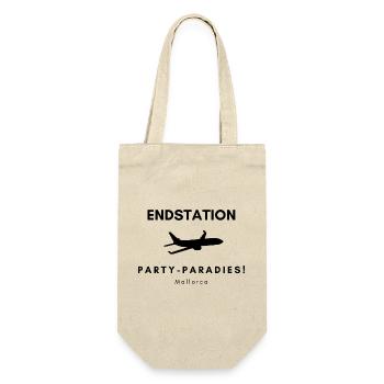 Mallorca: Endstation Party-Paradies! Flugzeug - Geschenkbeutel für Flaschen - Natur - Vorne