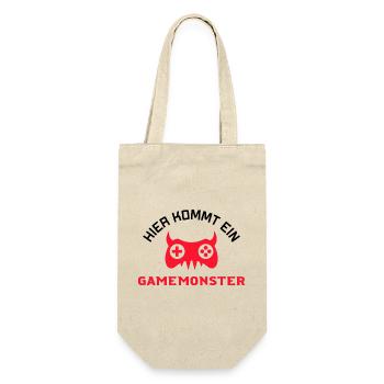Gamer1 - Geschenkbeutel für Flaschen - Natur - Vorne