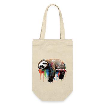 Graffiti Sloth - Gift Bag for Bottles - nature - Front