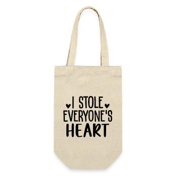 I Stole Everyone´s Heart - Geschenkbeutel für Flaschen - Natur - Vorne