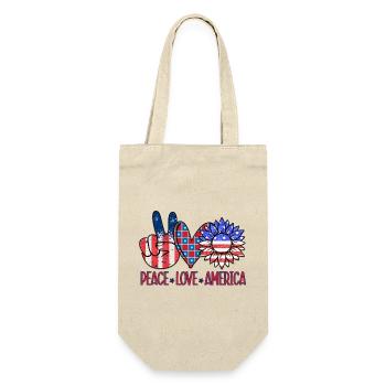 Peace Love America - Sac à bouteille - nature - Devant