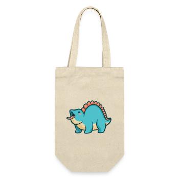Cute chubby Stegosaurus, Dino, Dinosaur - Gift Bag for Bottles - nature - Front