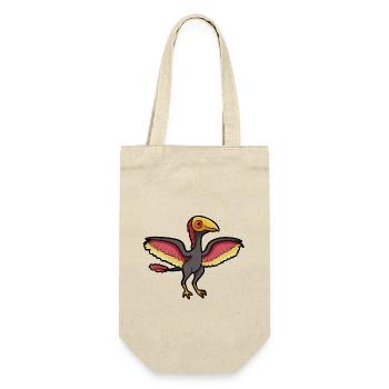 Cute Archaeopteryx, Dino, Dinosaur - Gift Bag for Bottles - nature - Front