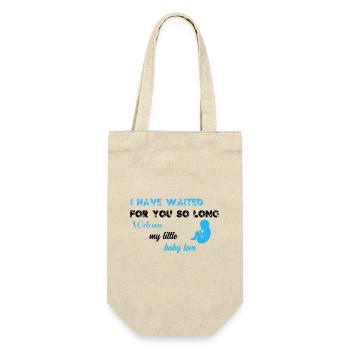 I have waited for you so long BLU BLK - Gift Bag for Bottles - nature - Front