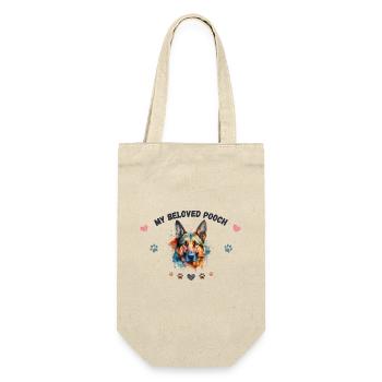 My beloved pooch G3 BLK - Gift Bag for Bottles - nature - Front