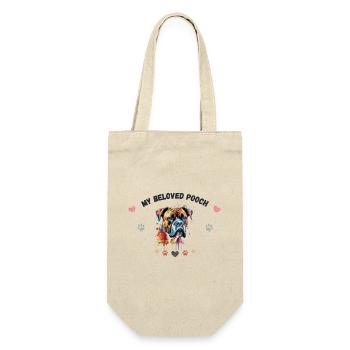 My beloved pooch G4 BLK - Gift Bag for Bottles - nature - Front