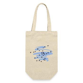 Wild Geese Cranes Spring - Gift Bag for Bottles - nature - Front