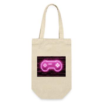 Neon Gaming Controller für Gamer - Geschenkbeutel für Flaschen - Natur - Vorne