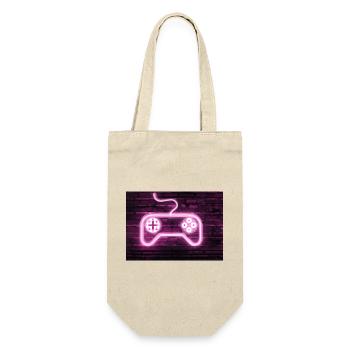 Neon Gaming Controller für Gamer - Geschenkbeutel für Flaschen - Natur - Vorne