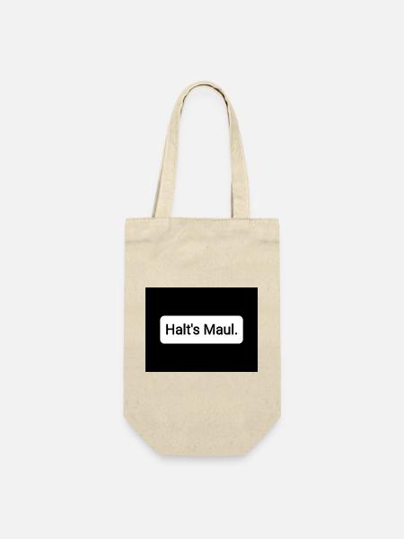 Halt s Maul - Geschenkbeutel für Flaschen - Natur