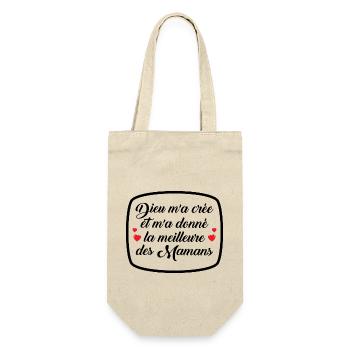 Dieu m'a crée etm'a donné la meilleure des mamans - Sac à bouteille - nature - Devant