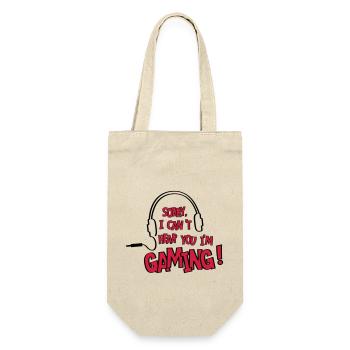 Can't hear you, I'm gaming! online. - Gift Bag for Bottles - nature - Front