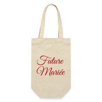 Future mariée - EVJF - Enterrement vie célibataire - Sac à bouteille - nature - Devant