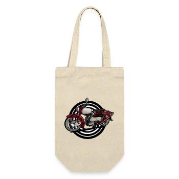 Moineau (rouge) // Illustration - Sac à bouteille - nature - Devant