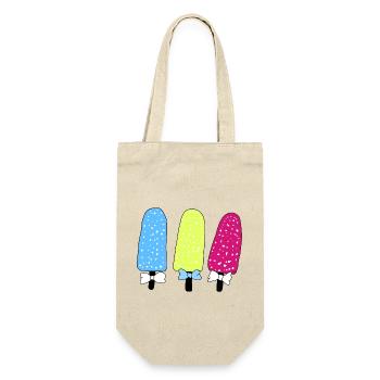 Hand Drawn Colorful Ice Creams - Gift Bag for Bottles - nature - Front