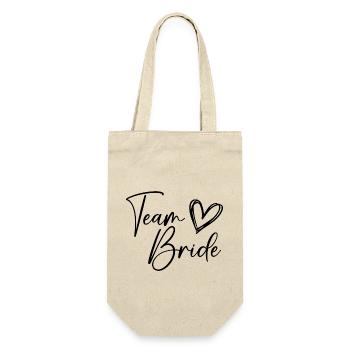Team Bride Love - Geschenkbeutel für Flaschen - Natur - Vorne