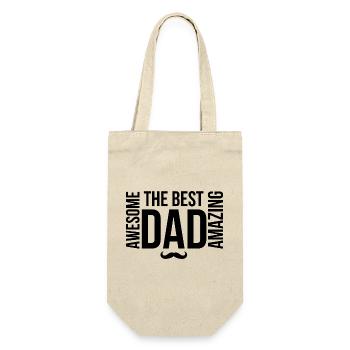 Toller Papa - Geschenkbeutel für Flaschen - Natur - Vorne