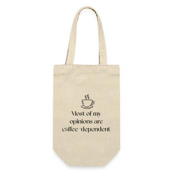 La plupart de mes opinions dépendent du café. - Sac à bouteille - nature - Devant