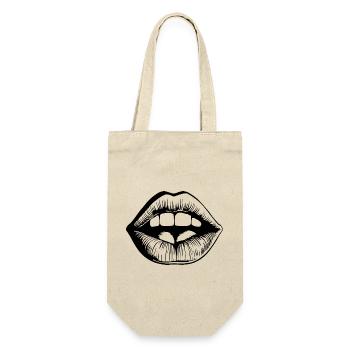 Lips, mouth, kissing lips - Gift Bag for Bottles - nature - Front
