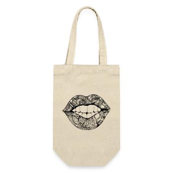 Lips, mouth, kissing lips - Gift Bag for Bottles - nature - Front