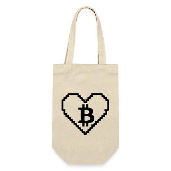 Crypto Bitcoin Trading - Geschenkbeutel für Flaschen - Natur - Vorne