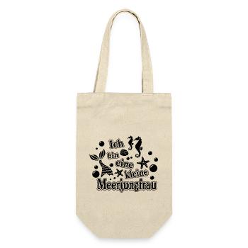 Ich bin eine kleine Meerjungfrau - Geschenkbeutel für Flaschen - Natur - Vorne