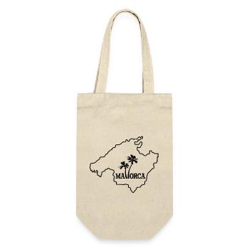 Map of the island of Mallorca with two palm trees - Gift Bag for Bottles - nature - Front