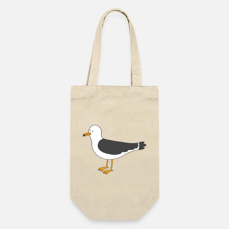 Möwe - Geschenkbeutel für Flaschen - Natur