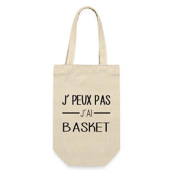 Accro au basket, prêt à tout dunker! - Sac à bouteille - nature - Devant