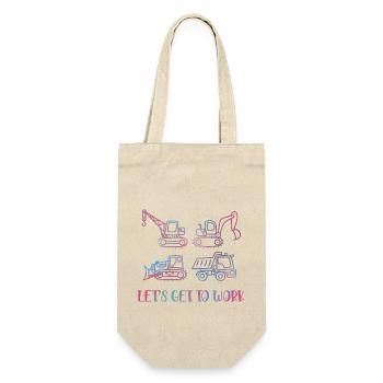 Excavatrice Ouvrier de chantier Fille I Cadeau - Sac à bouteille - nature - Devant