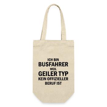 Handwerker Handyman Handwerk Werkzeug Baustelle - Geschenkbeutel für Flaschen - Natur - Vorne