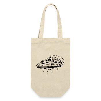 Pizza Fast Food Pizzeria - Geschenkbeutel für Flaschen - Natur - Vorne