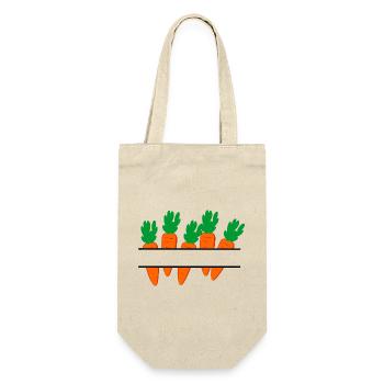 Bannière de carottes avec des carottes orange - Sac à bouteille - nature - Devant