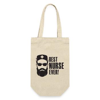 Best Nurse Ever - Krankenschwester Pfleger Notarzt - Gift Bag for Bottles - nature - Front