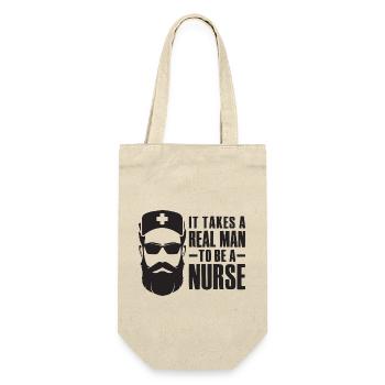 Il faut un vrai homme pour être infirmier - Sac à bouteille - nature - Devant