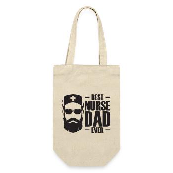 Best Nurse Dad Ever - Nurse Caregiver - Gift Bag for Bottles - nature - Front