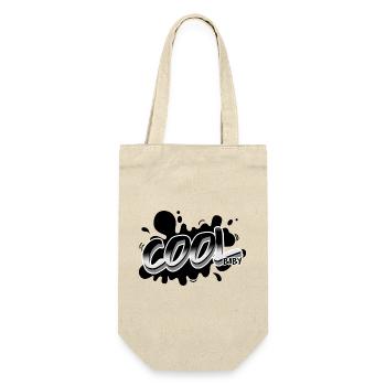 "Cool Baby" Lustiger Spruch ideal als Geschenk - Geschenkbeutel für Flaschen - Natur - Vorne